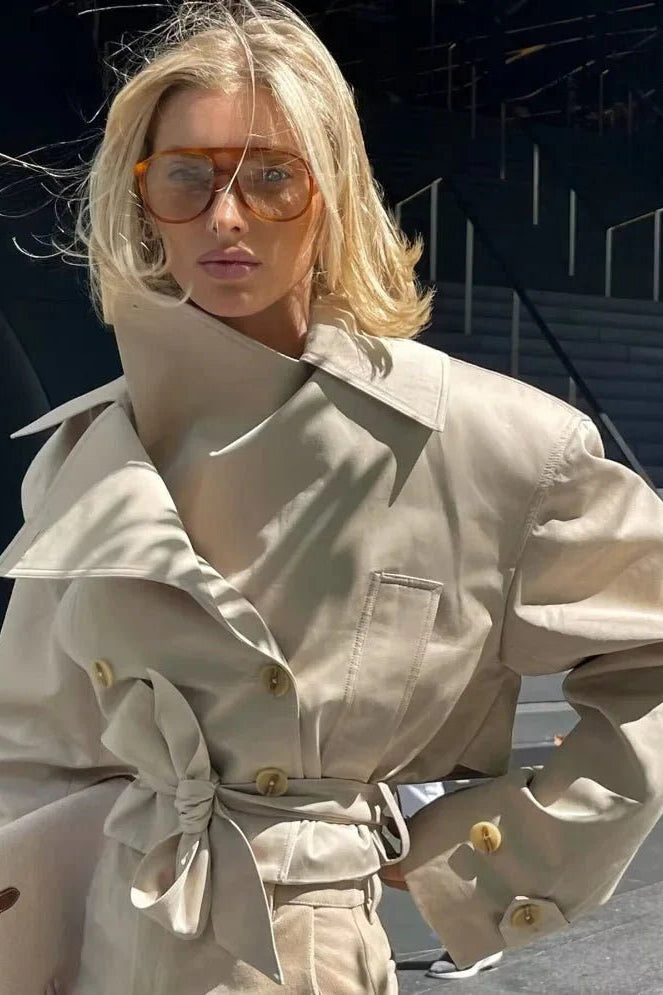 ZEYA - Sara Cropped Trench Coat