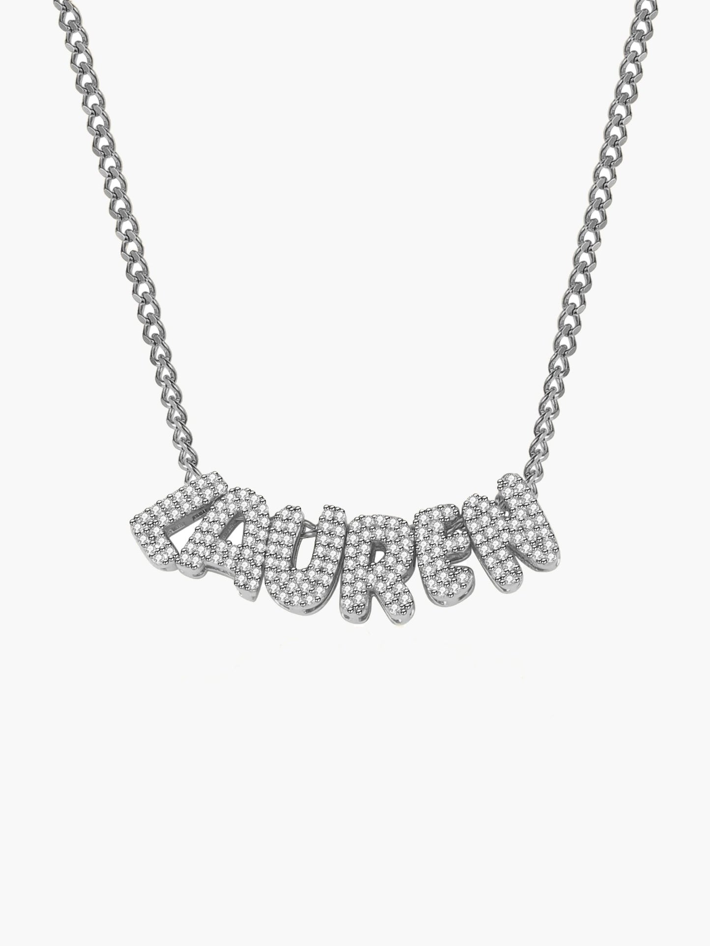 ZEYA - Shane Name Necklace - Custom 3D Bubble Letter Pendant for Women