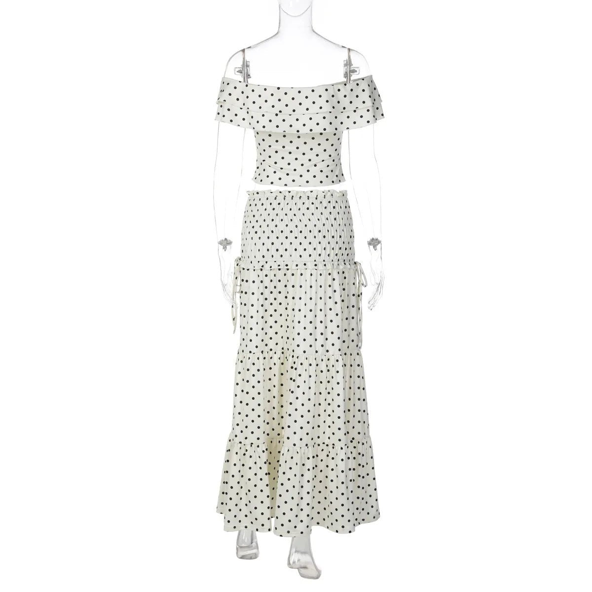 ZEYA - Simona Polka Dot Two Piece Bow Set
