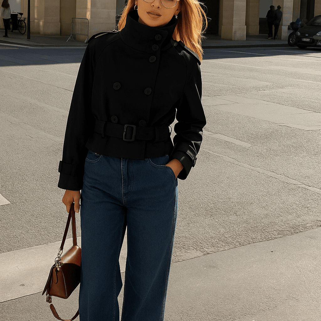 ZEYA - Sofia Cropped Trench Coat