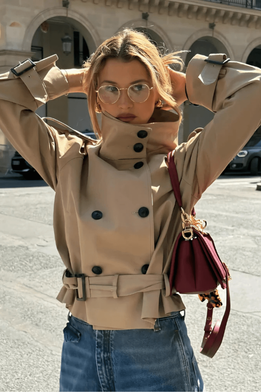 ZEYA - Sofia Cropped Trench Coat