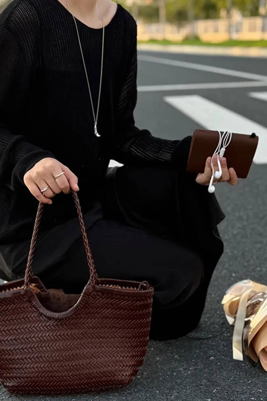 ZEYA - Tatum Handwoven Leather Tote Bag