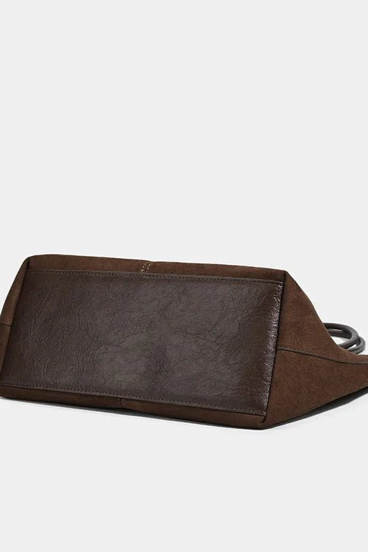 ZEYA - Tessa Suede Tote Bag with Pouch