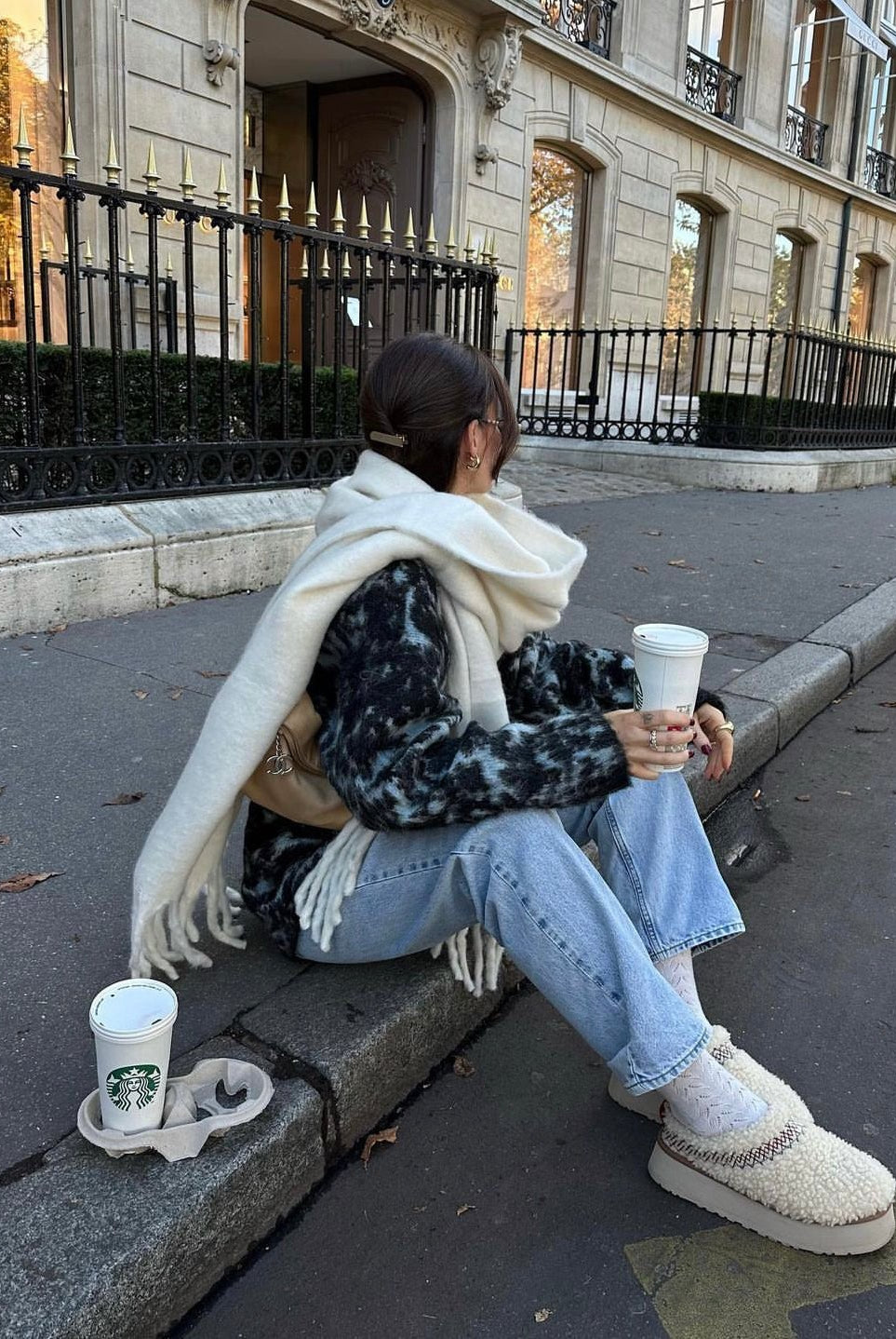 ZEYA - Thigh - Length Chunky Knit Scarf