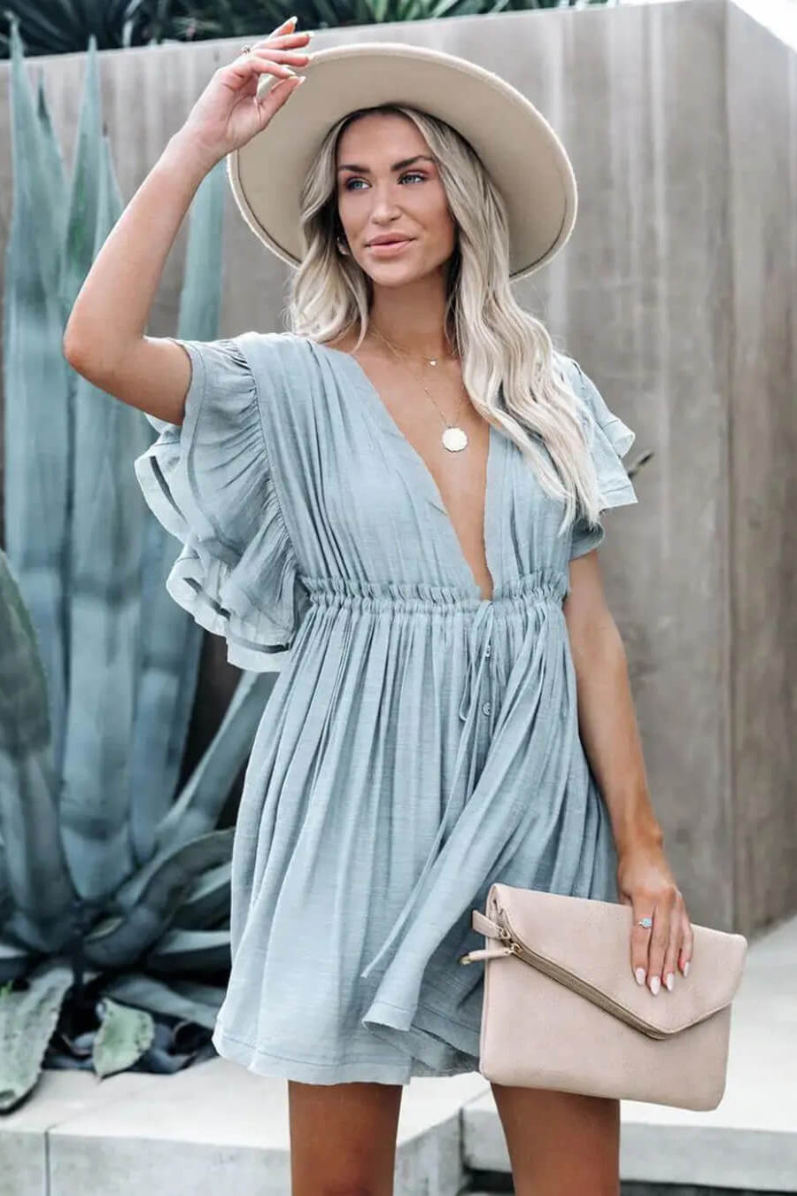 ZEYA - Veda Babydoll Boho Mini Dress