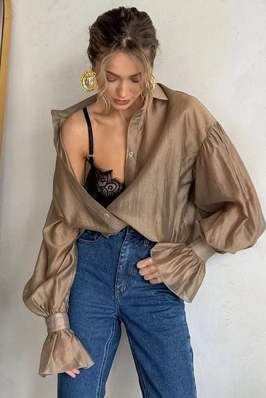 ZEYA - Vivienne Long Sleeve Sheer Blouse