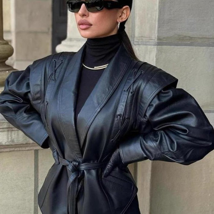 ZEYA - Zora Biker Faux Leather Jacket