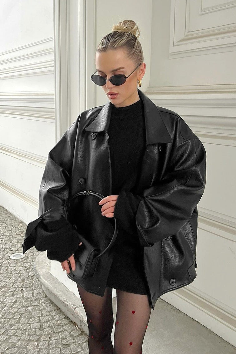 Helen Vintage Faux Leather Coat