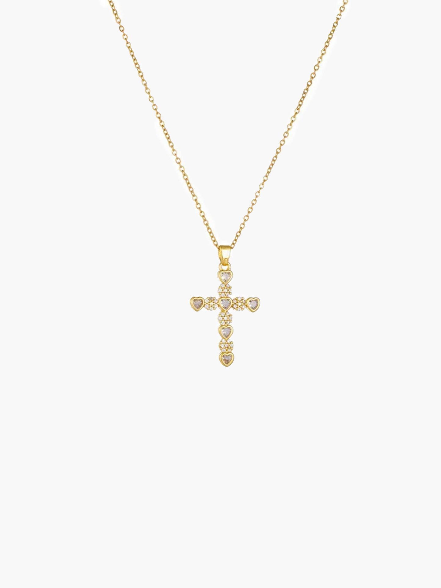 Lucy Zircon Cross Pendant Necklace