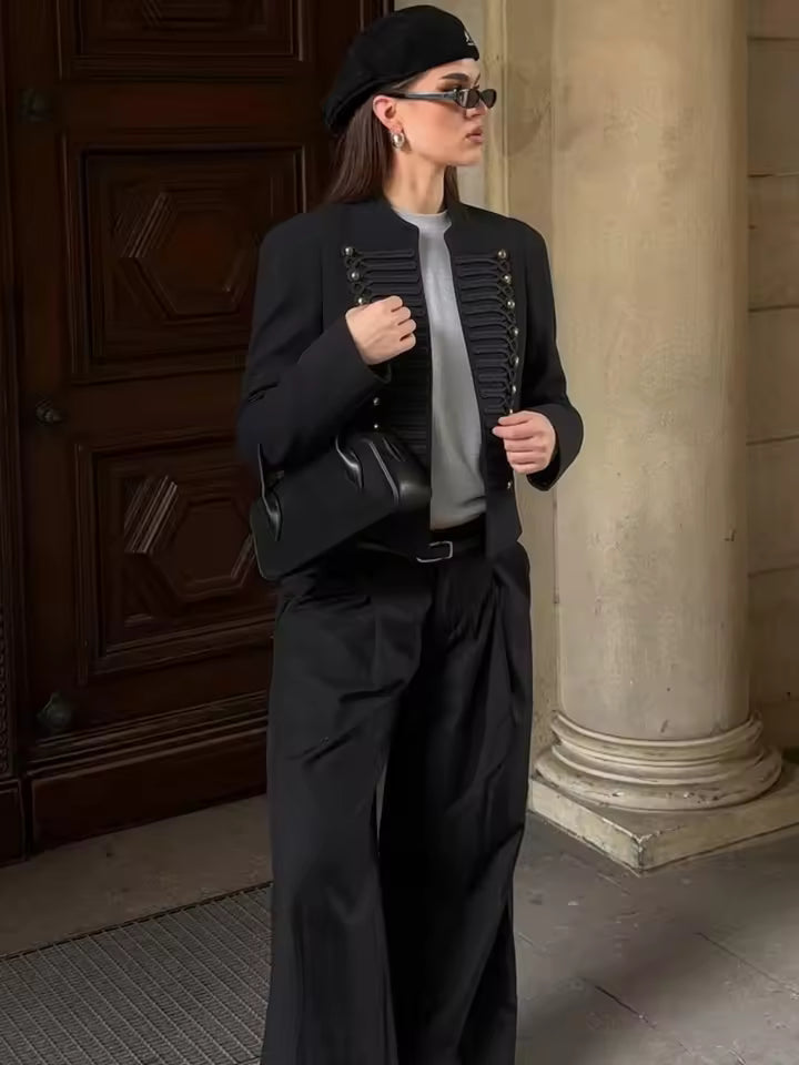 Denise Military Leather Jacket