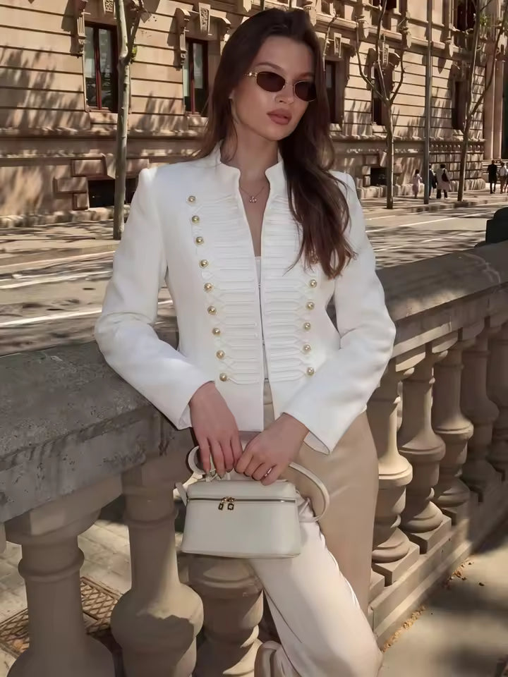 Denise Military Leather Jacket