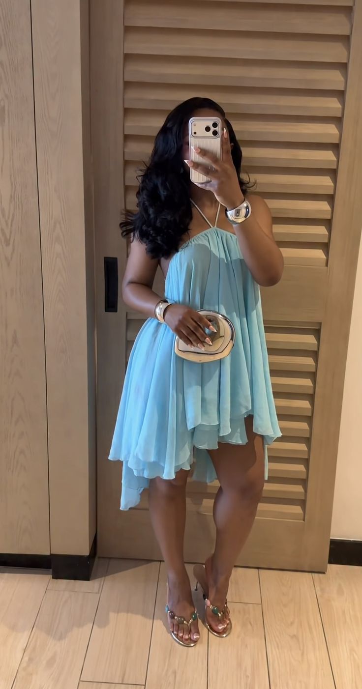 Yasmin Backless Halter Mini Dress