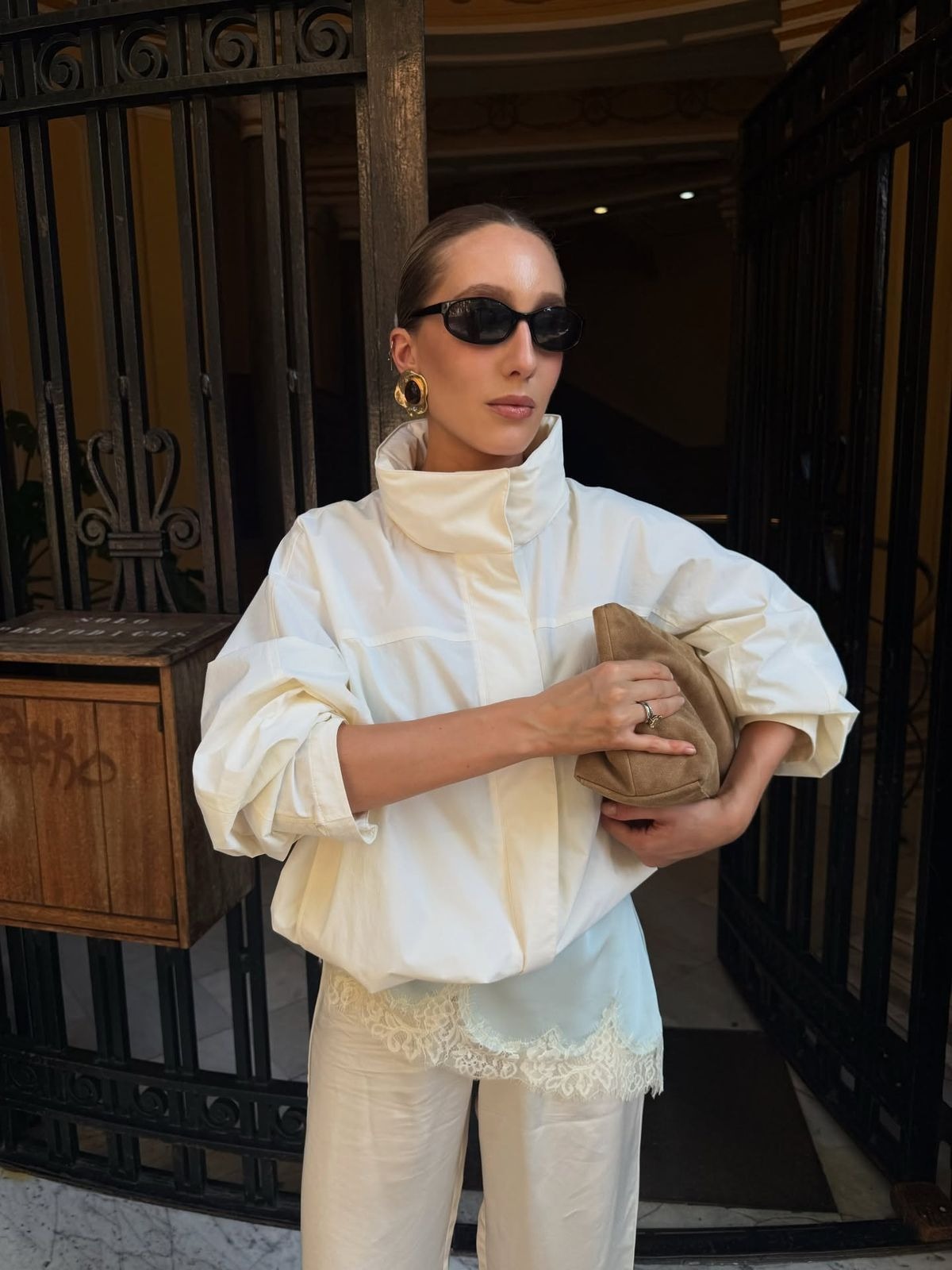 Fiona Funnel Neck Windbreaker Jacket