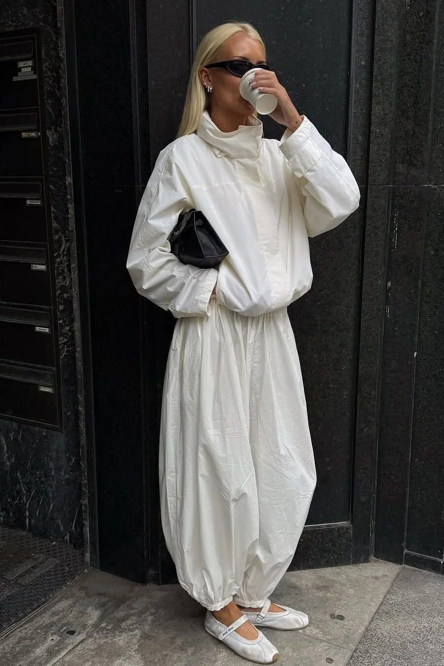 Fiona Funnel Neck Windbreaker Jacket