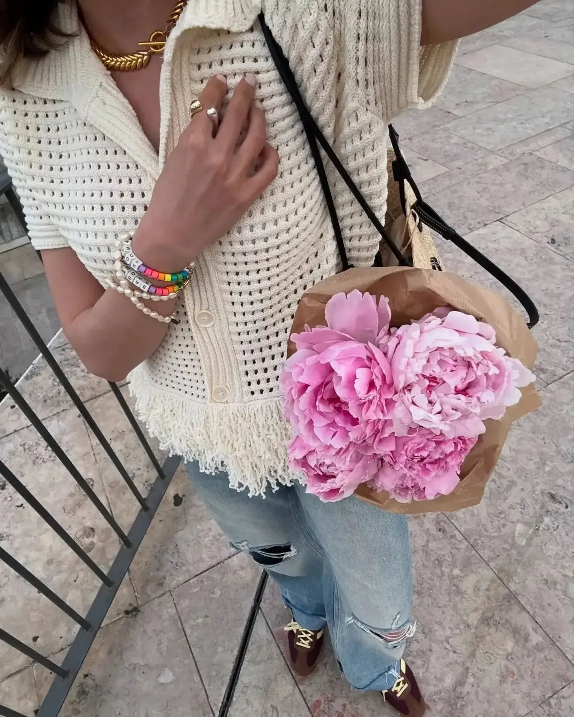Elena Crochet Fringe Shirt & Skirt Set