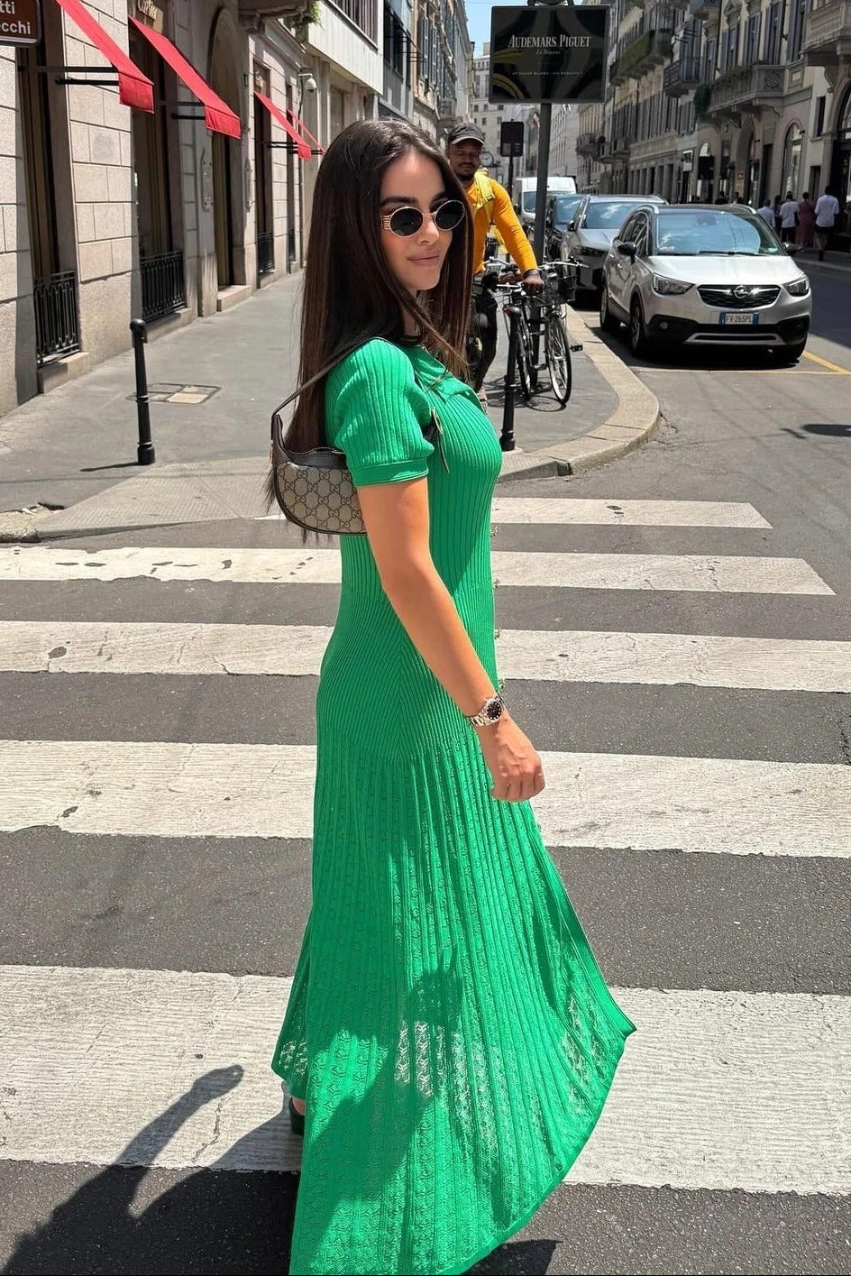 Sophia Ribbed Knit Polo Maxi Dress