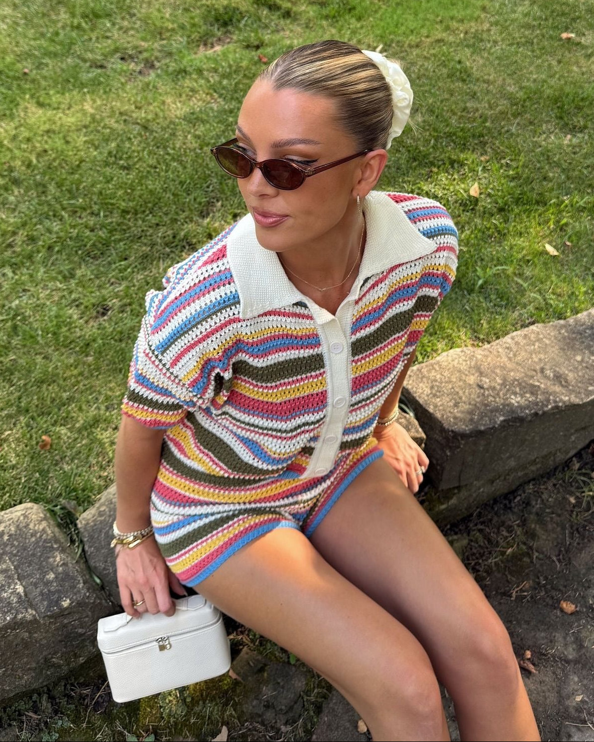 Iris Striped Crochet Co-ord Set
