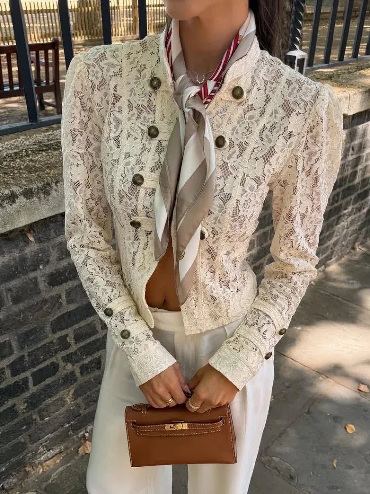 Esther Sheer Lace Patchwork Jacket