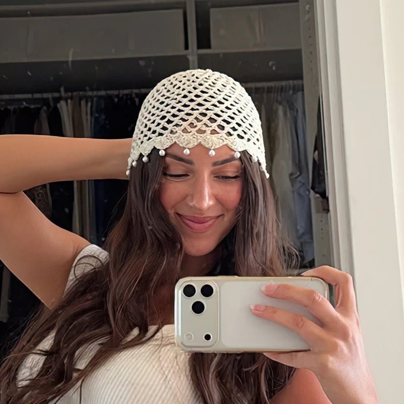 Jane Crochet Hollow Beanie