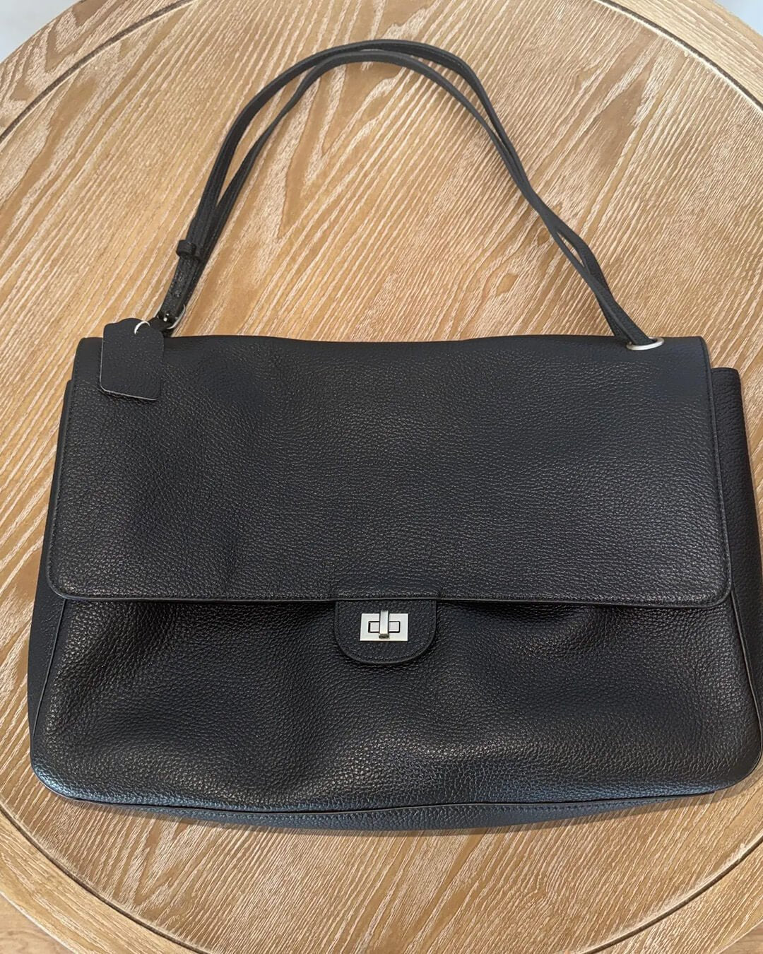 Ava Maxi Flap Leather Shoulder Bag