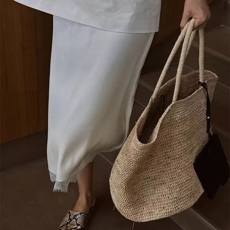 Vivienne Handwoven Rattan Tote
