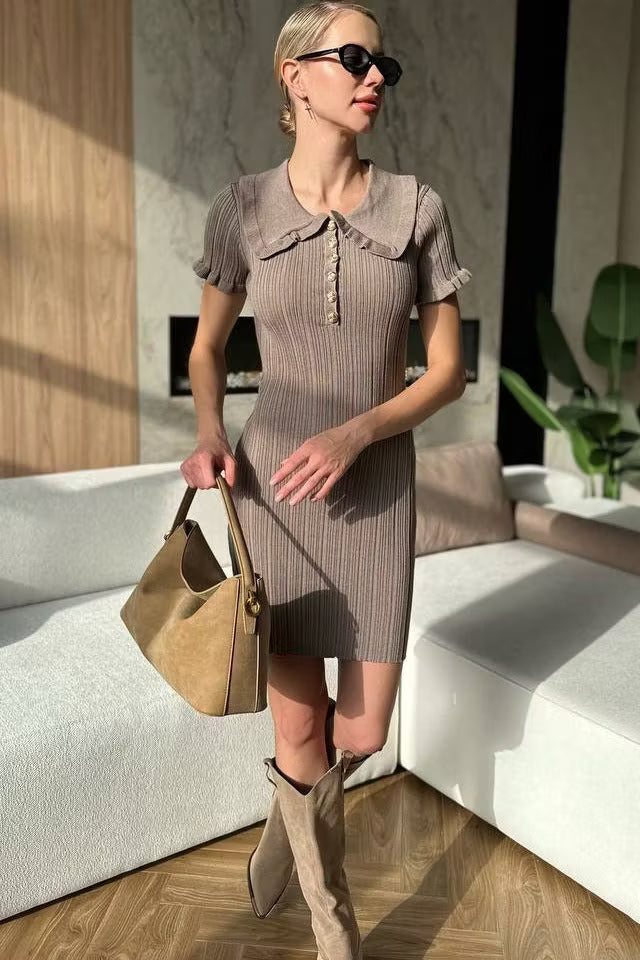 Beatrice Cable-Knit Sweater Dress