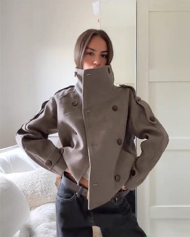 Kelly Stand Collar Oversized Coat