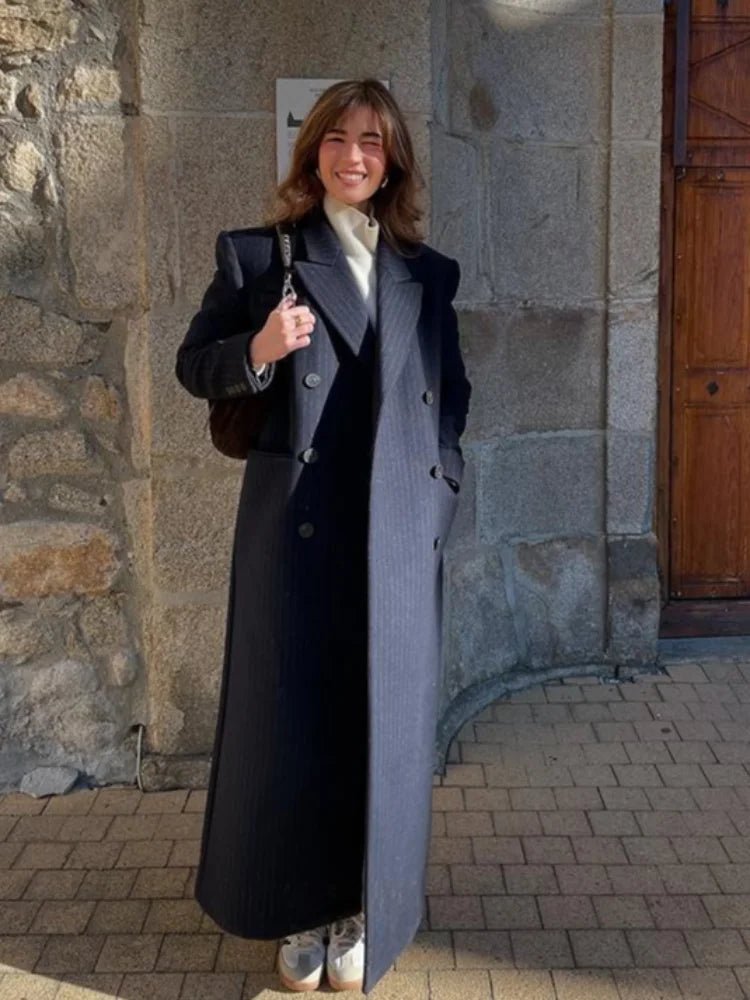 Mary Double Breasted Long Coat