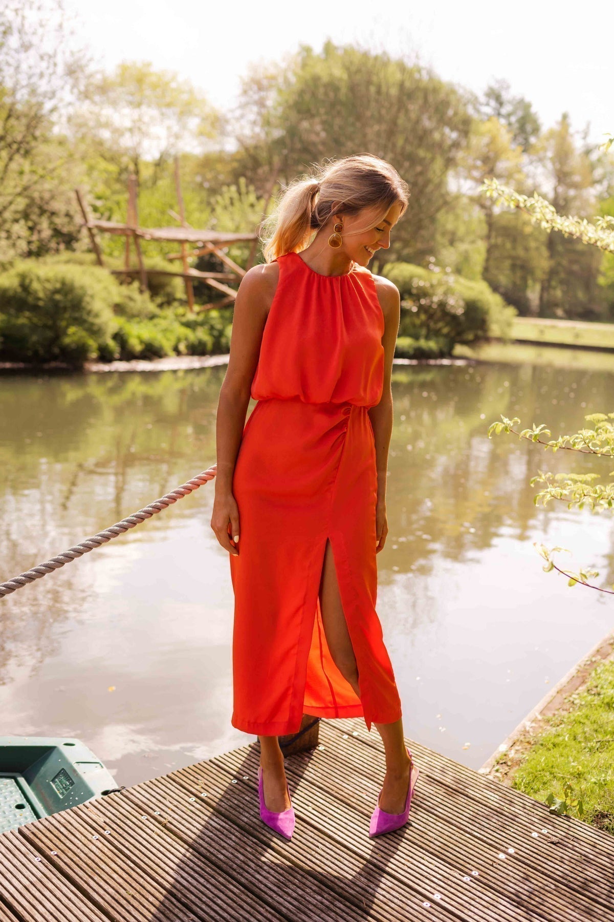 Julie Sleeveless Midi Dress