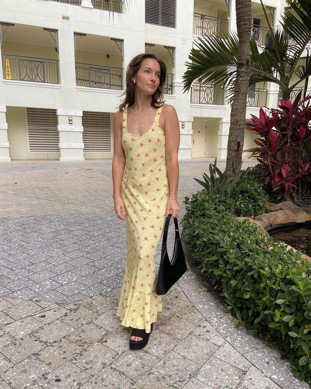 Hermione Flared Ruffle Floral Dress