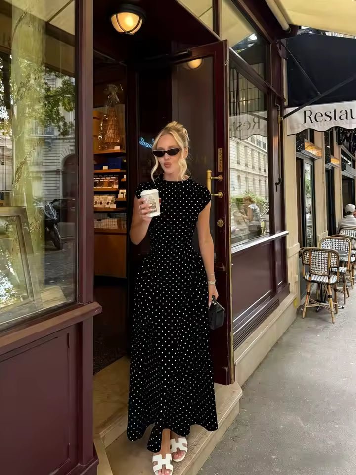 Sienna Flare Maxi Dress with Cap Sleeves