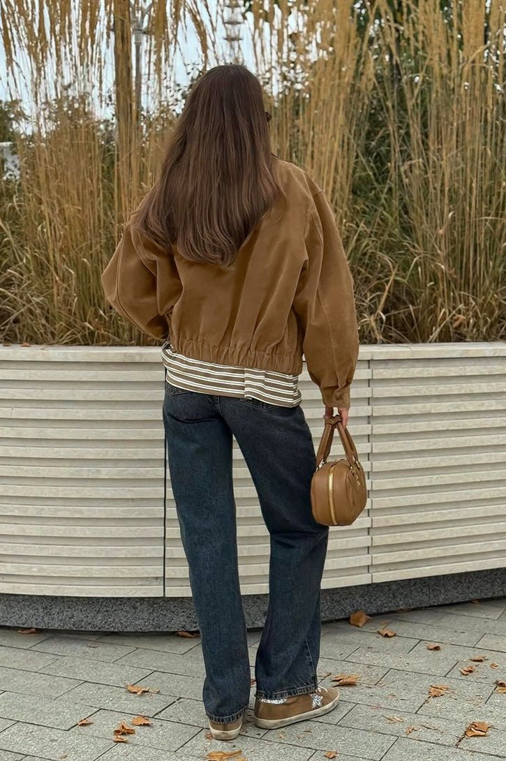 Lisa Suede Zip Relaxed Jacket