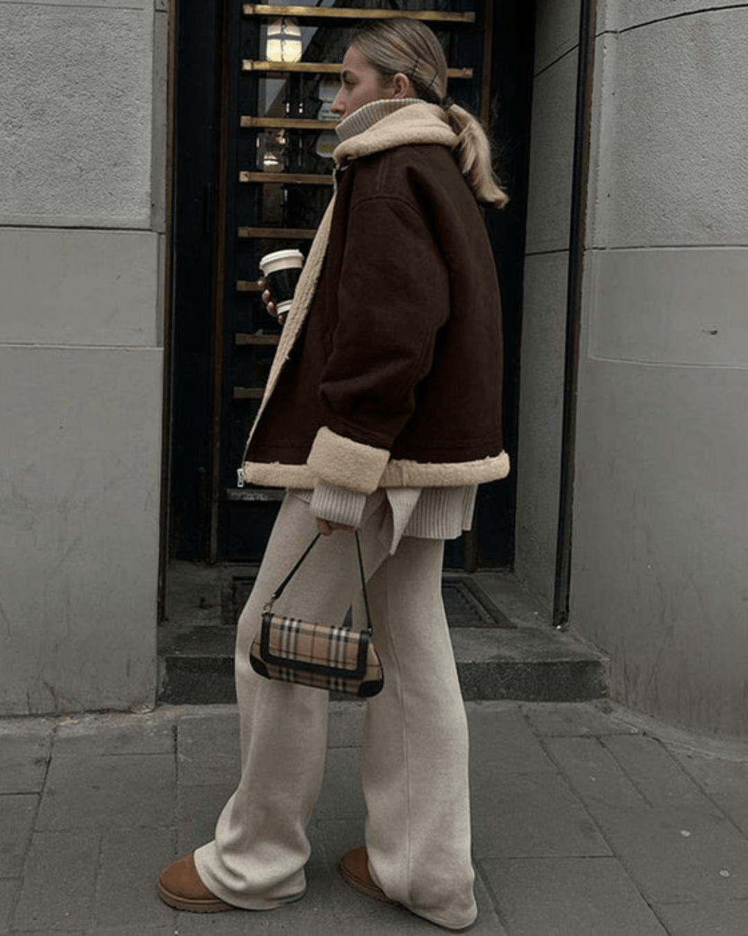 Gina Suede Faux Leather Jacket