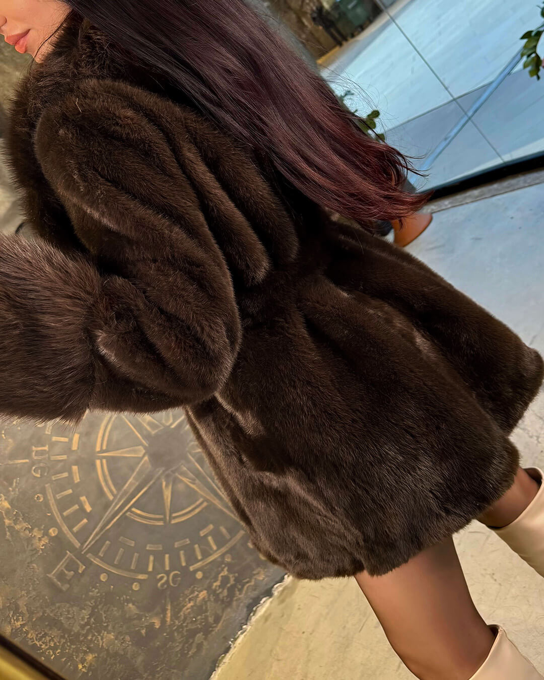 Eva Belted Faux Fur Coat