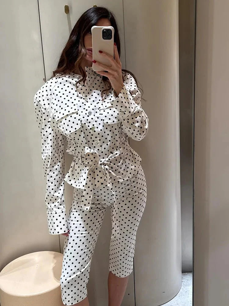 Marianne Polka Dot Capri Set