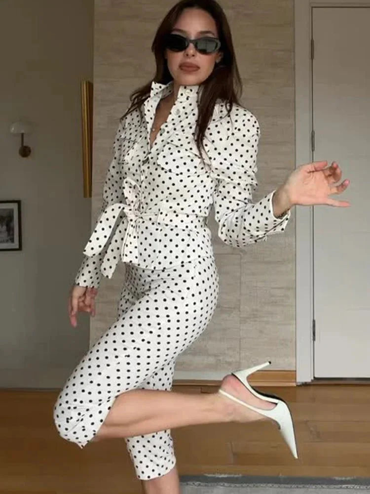Marianne Polka Dot Capri Set