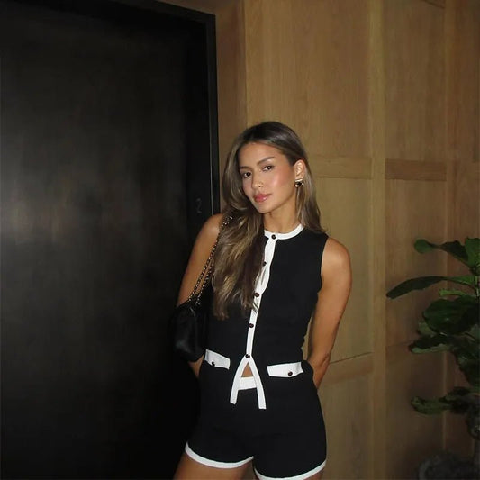 Sarah Knitted Shorts Set
