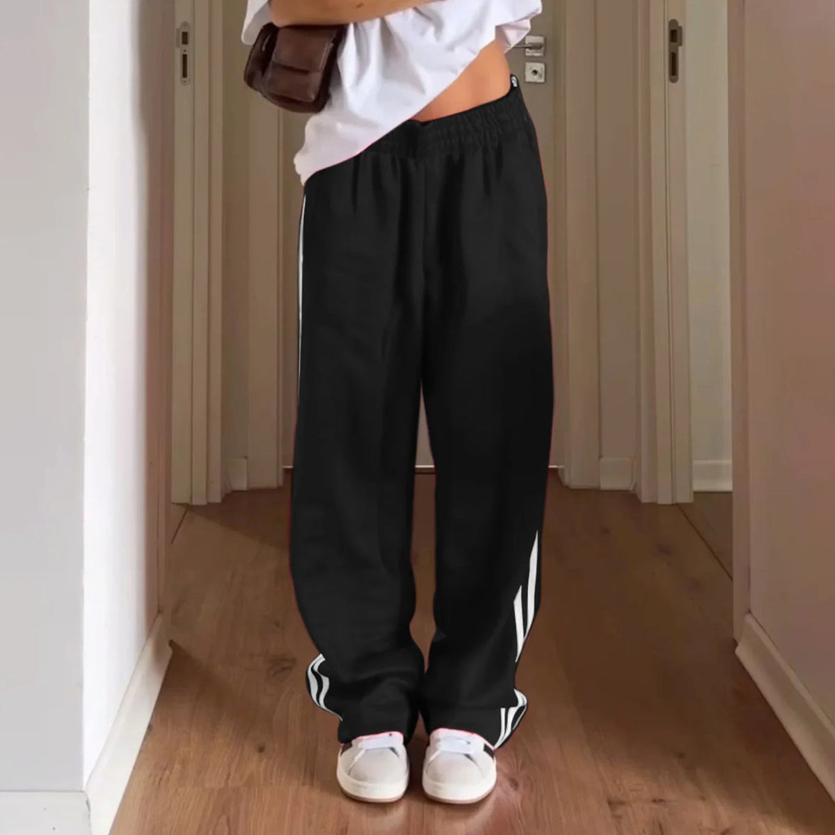 Gina Striped Drawstring Sweatpants