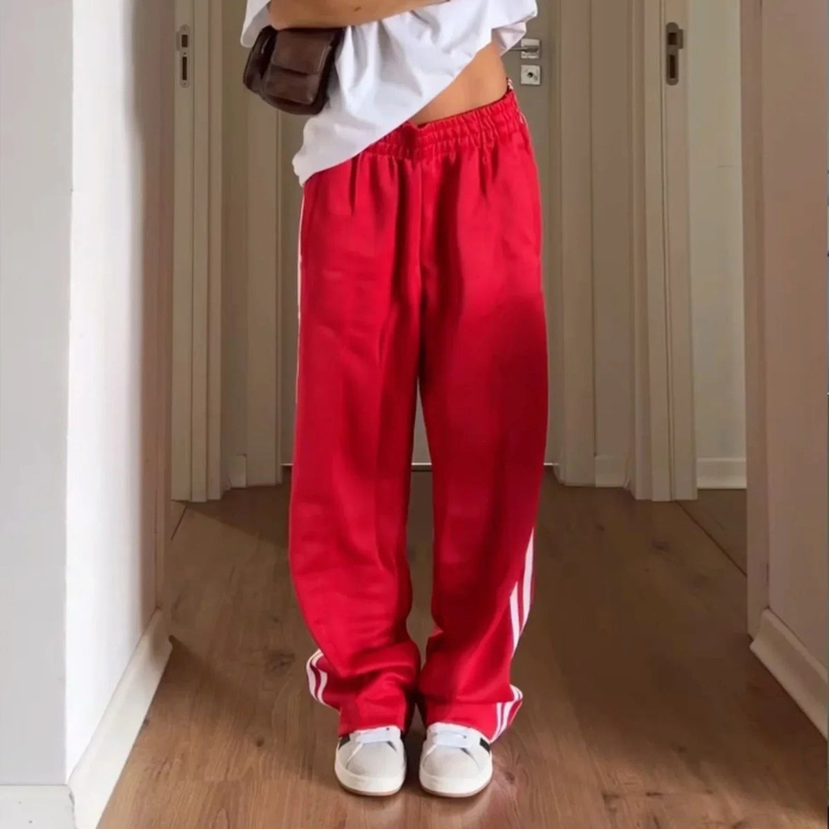 Gina Striped Drawstring Sweatpants