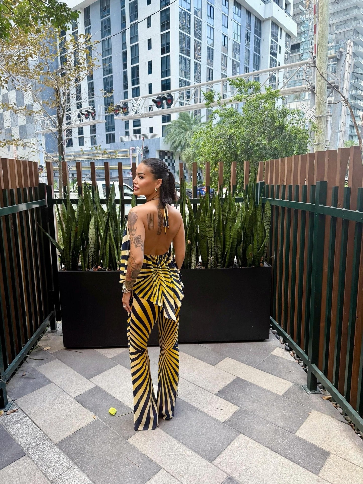 Allegra Zebra Print Halter Co-Ord Set