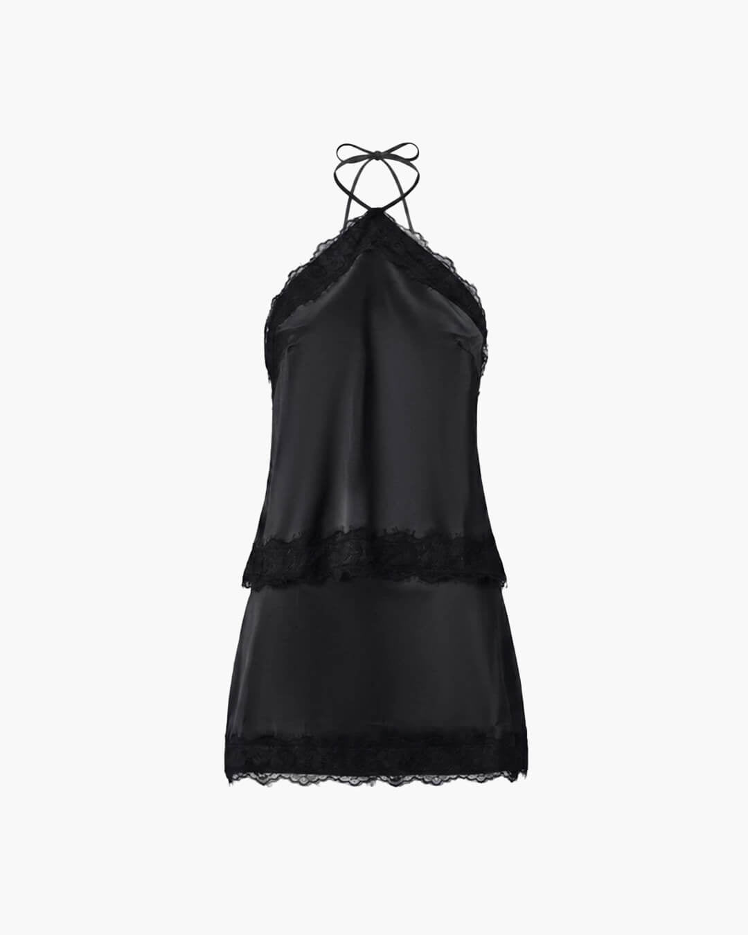 Miranda Satin Halter Two-Piece Set