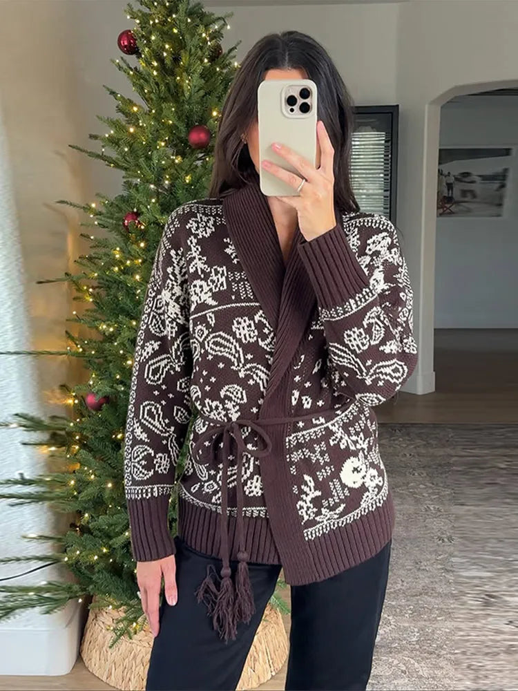 Valerie Jacquard Knit Cardigan