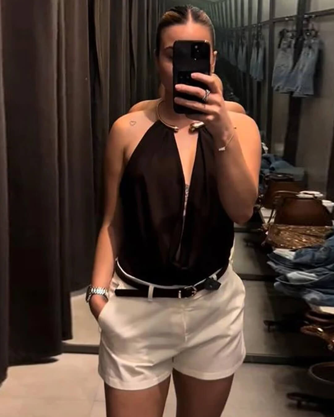 ZEYA - Alessi Backless Draped Bodysuit