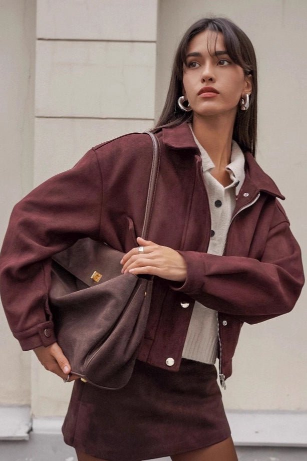 ZEYA - Amanda Relaxed Suede Coat