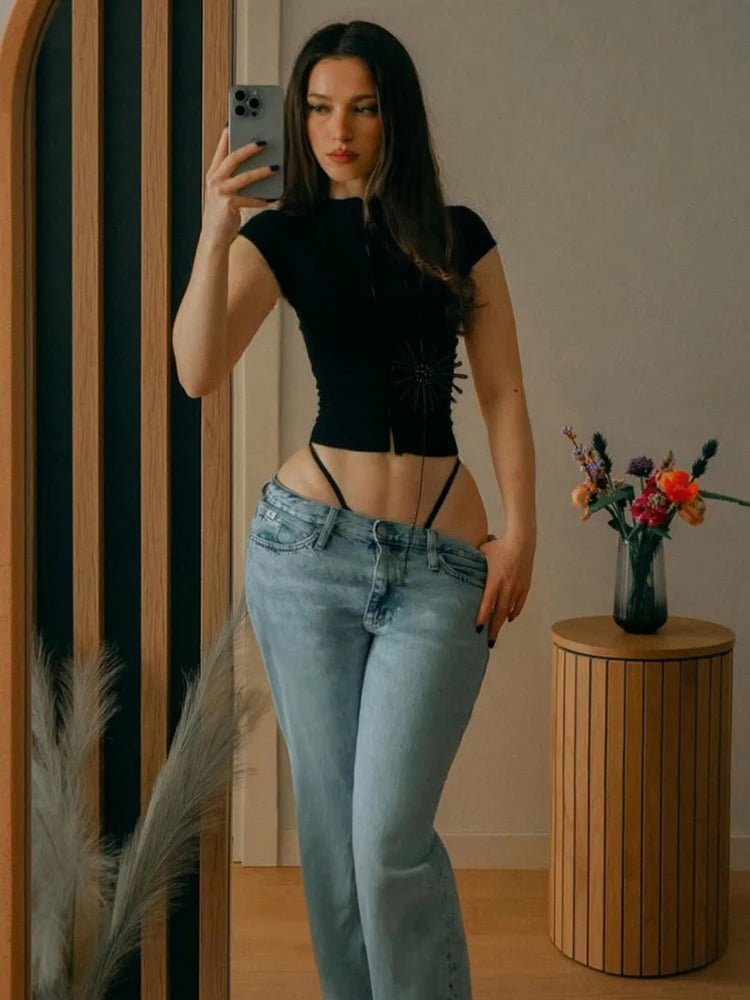 ZEYA - Ambre Tassel Applique Crop Top