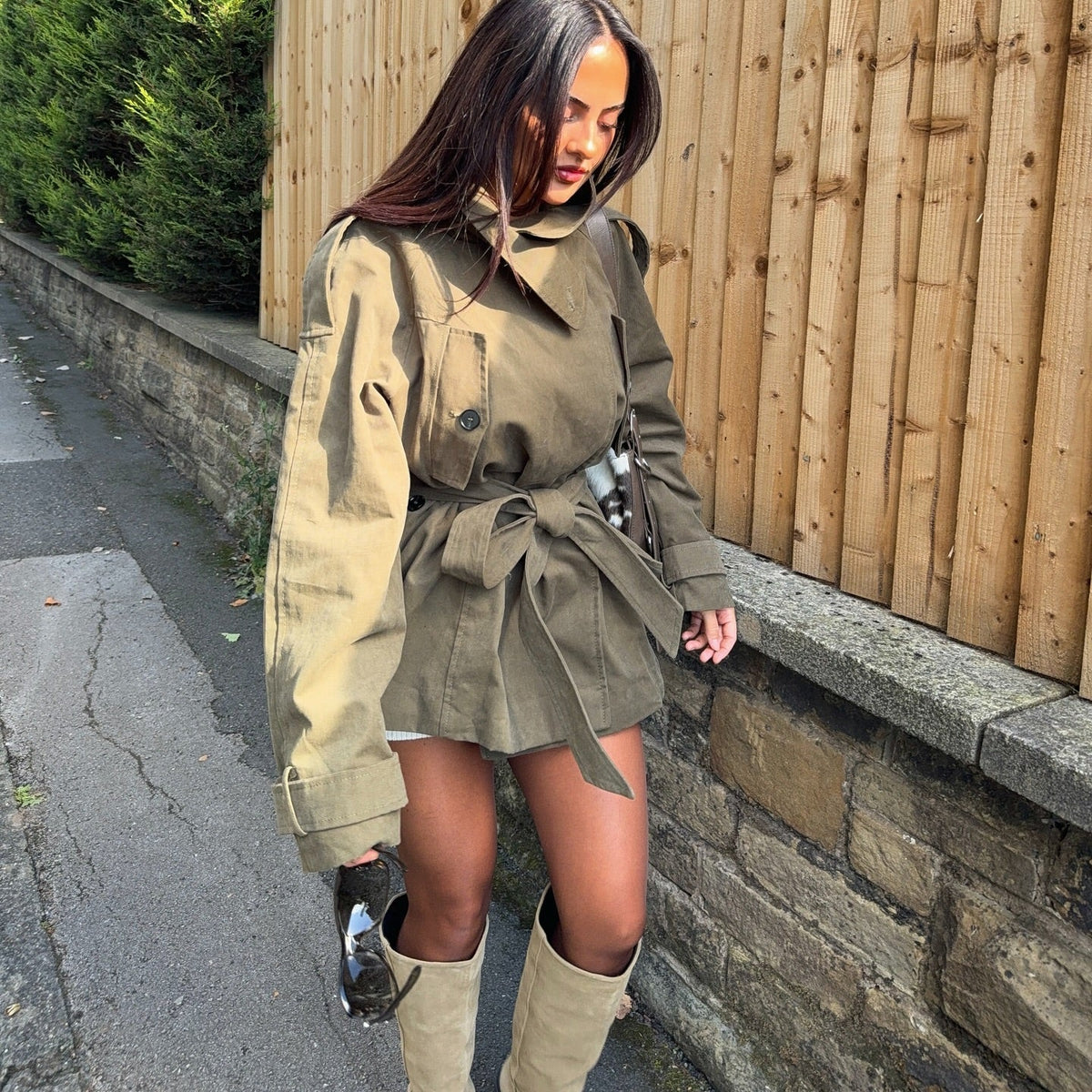ZEYA - Anastasia Belted Windbreaker Jacket