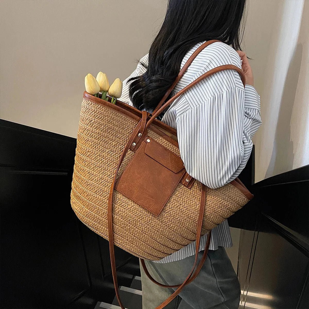 ZEYA - Aneyla Forest Woven Single - Shoulder Tote