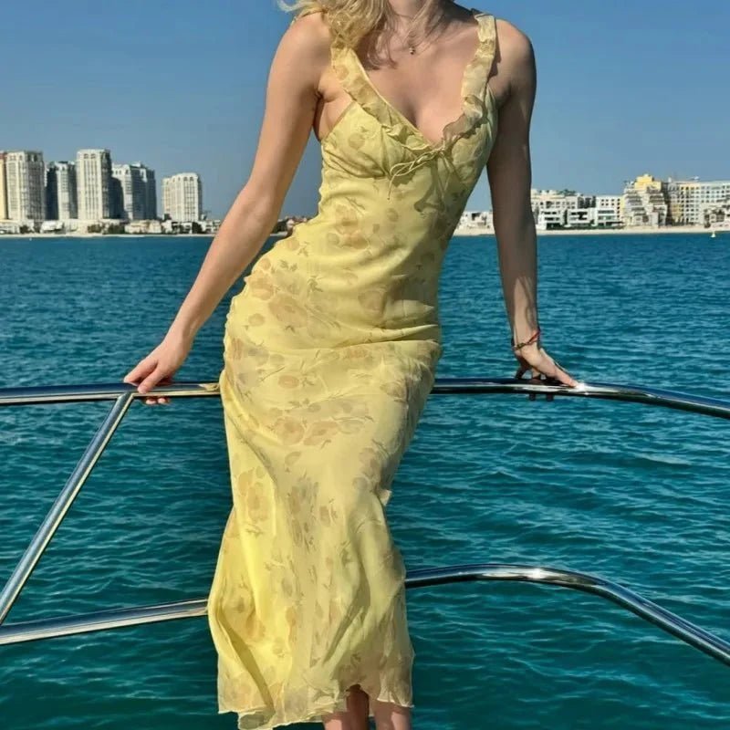 ZEYA - Beatrice Floral Plunge Maxi Dress