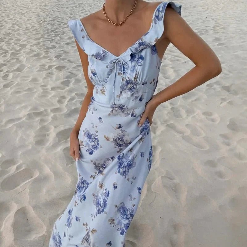 ZEYA - Beatrice Floral Plunge Maxi Dress