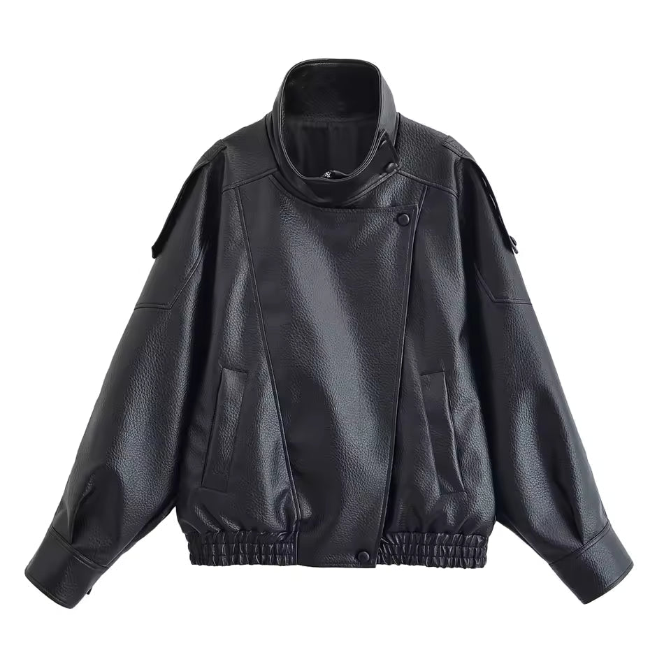 ZEYA - Bianca Asymmetric Button Pocket Jacket